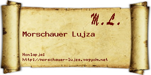 Morschauer Lujza névjegykártya
